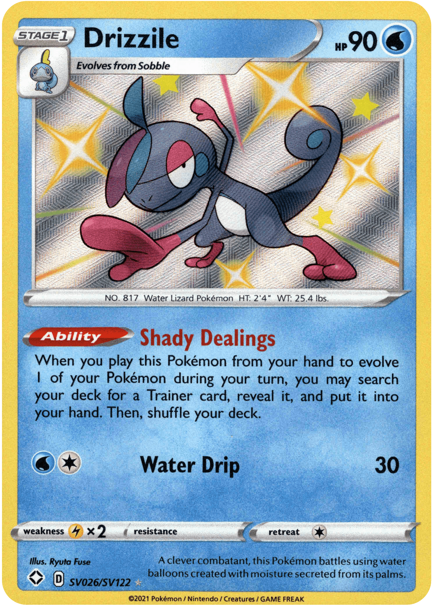 Drizzile - SV026/SV122 - Shining Fates - Holo - Card Cavern