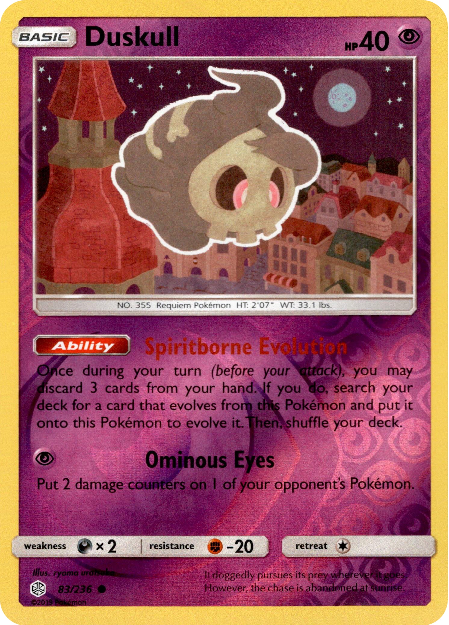 Duskull - 83/236 - Cosmic Eclipse - Reverse Holo