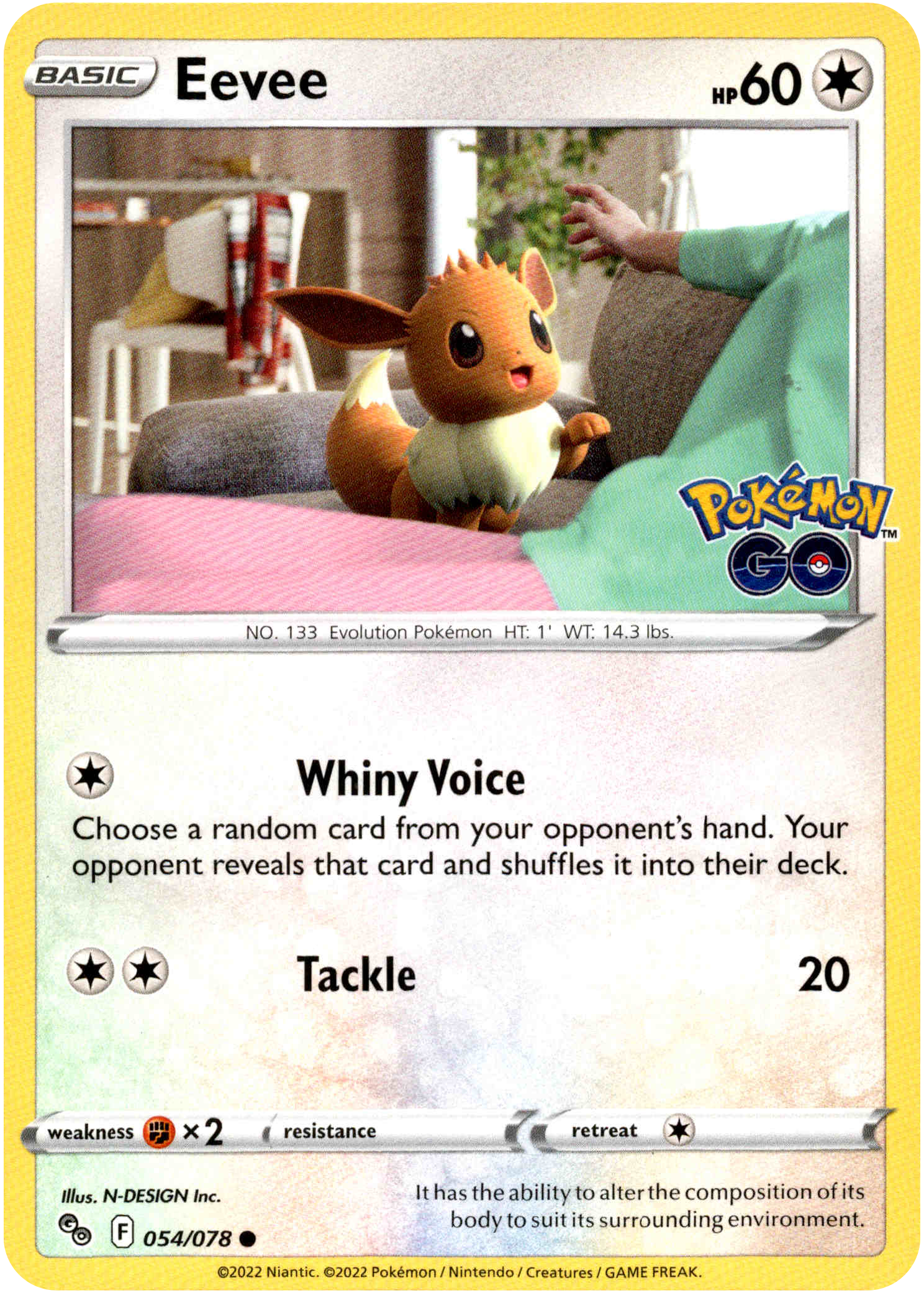 Eevee - 054/078 - Pokemon Go - Card Cavern