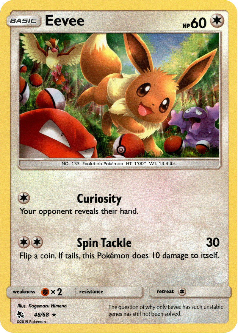 rare eevee pokemon card Eevee - 48/68 - Hidden Fates