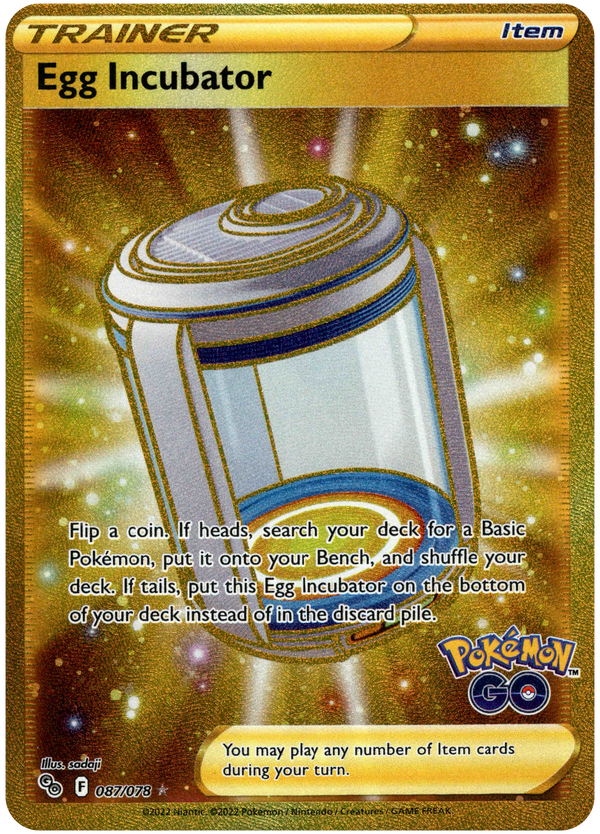 Egg Incubator Secret Rare - 087/078 - Pokemon Go - Card Cavern