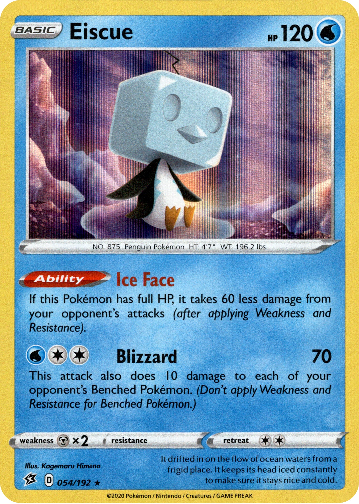 Eiscue - 54/192 - Rebel Clash - Holo - Card Cavern