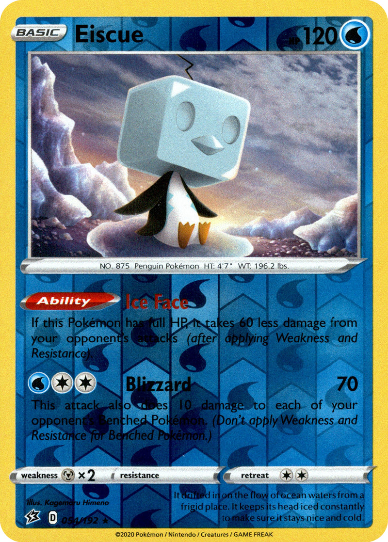 Eiscue - 54/192 - Rebel Clash - Reverse Holo  Card Cavern Trading Cards,  LLC