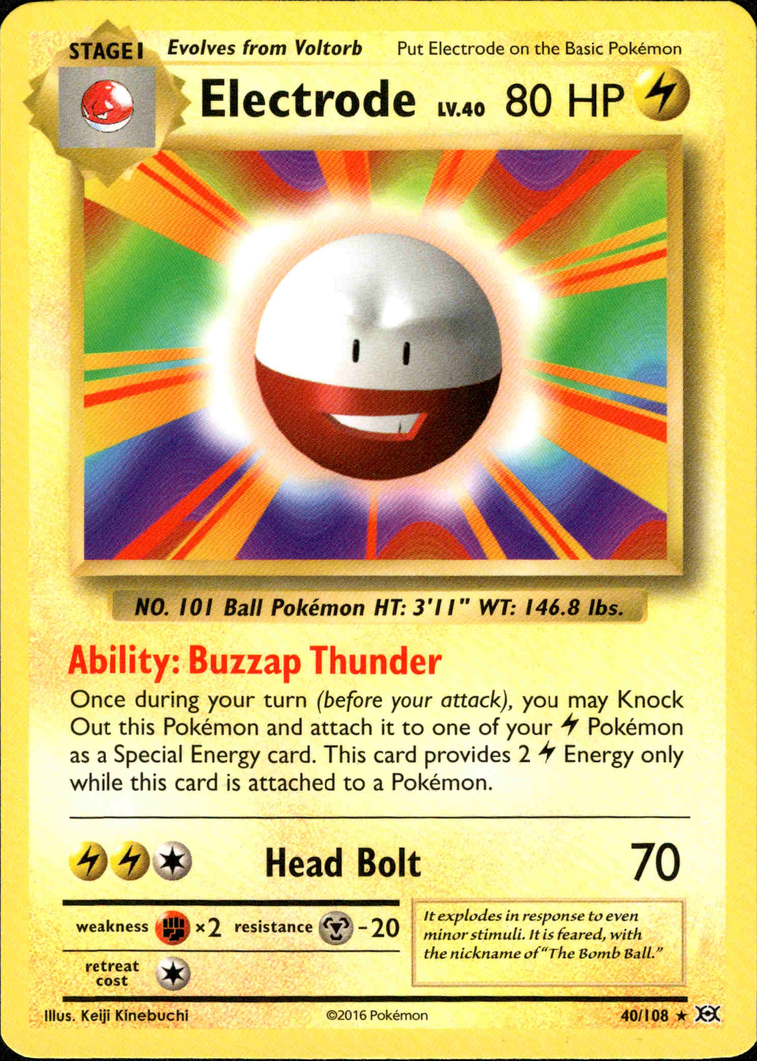 Electrode - 40/108 - Evolutions - Card Cavern
