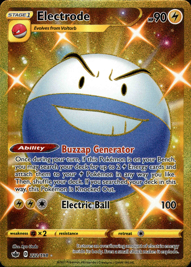 electrode holographic pokemon card value Electrode Secret Rare - 222/198 - Chilling Reign