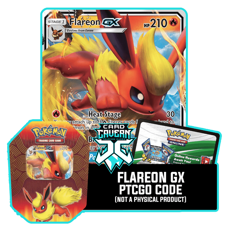 Elemental Power Tin: Flareon GX - PTCGO Code - Card Cavern