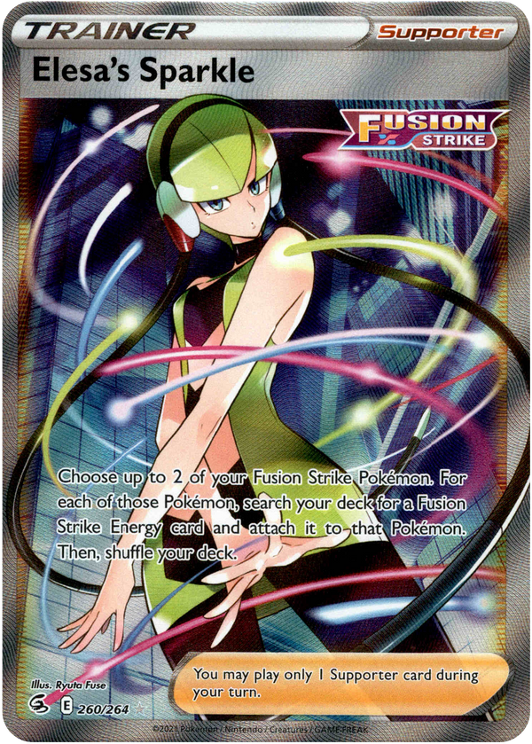 Elesa's Sparkle Full Art - 260/264 - Fusion Strike - Holo - Card Cavern