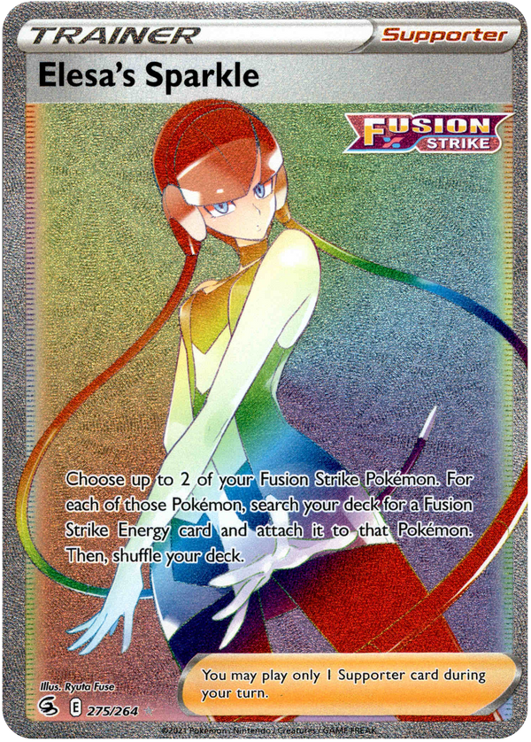 Elesa's Sparkle Hyper Rare - 275/264 - Fusion Strike - Holo - Card Cavern