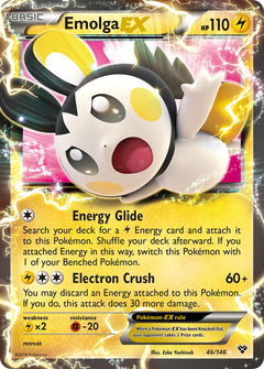Emolga EX - 46/146 - XY Base - Holo - Card Cavern