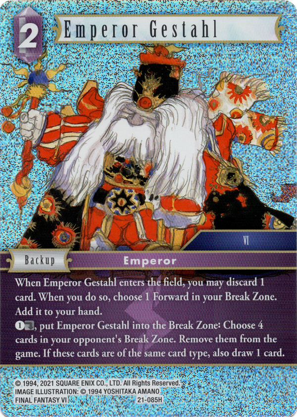 Emperor Gestahl - 21-085H - Beyond Destiny - Foil - Card Cavern