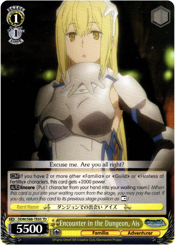 Encounter in the Dungeon, Ais - DDM/S88-TE05 TD - Is it Wrong to Try to Pick Up Girls in a Dungeon? - Card Cavern