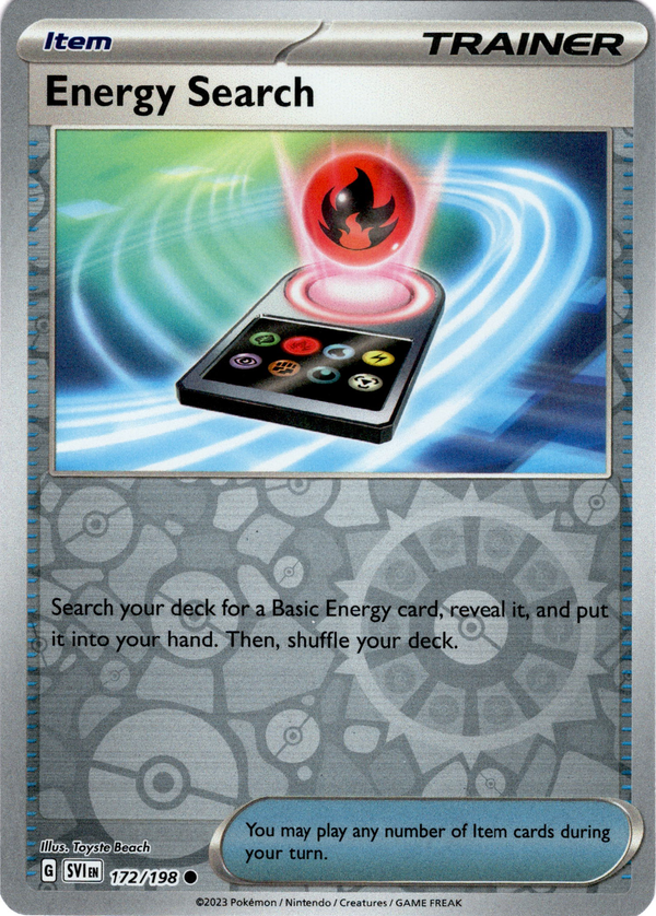 Energy Search - 172/198 - Scarlet & Violet - Reverse Holo - Card Cavern