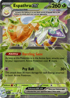 Espathra ex - 006/091 - Paldean Fates - Holo - Card Cavern