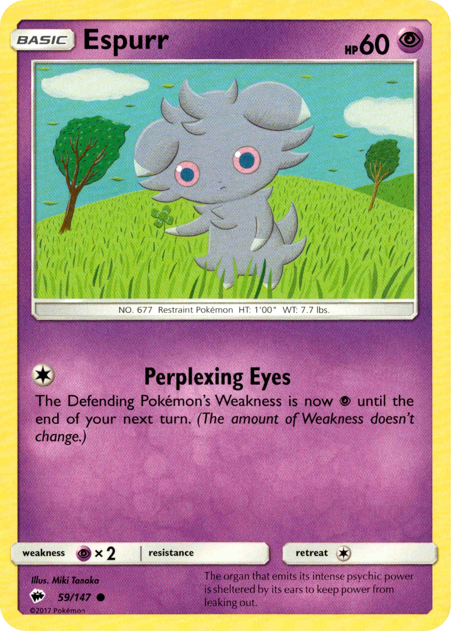 Espurr - 59/147 - Burning Shadows - Card Cavern