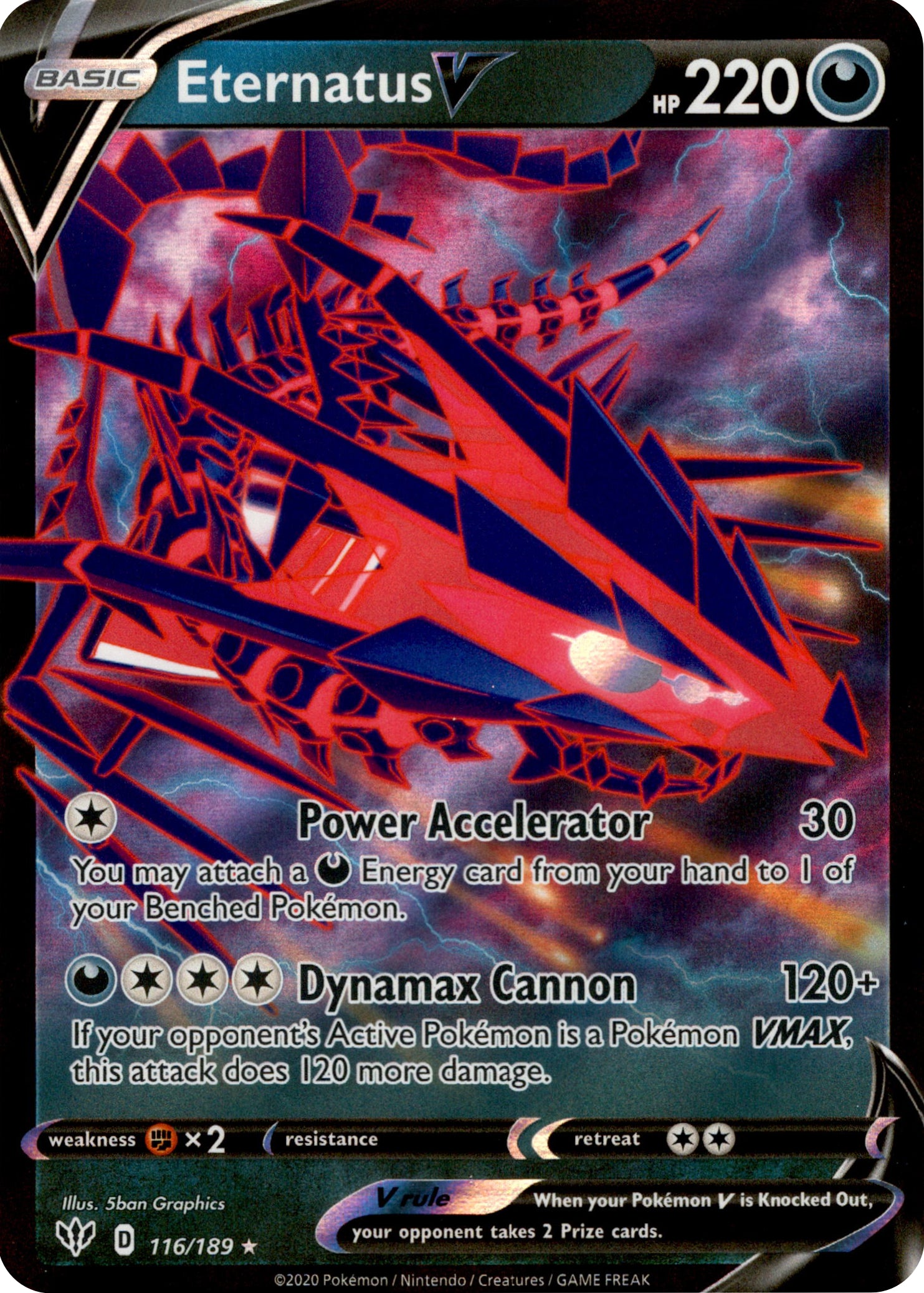 Eternatus V - 116/189 - Darkness Ablaze - Holo - Card Cavern