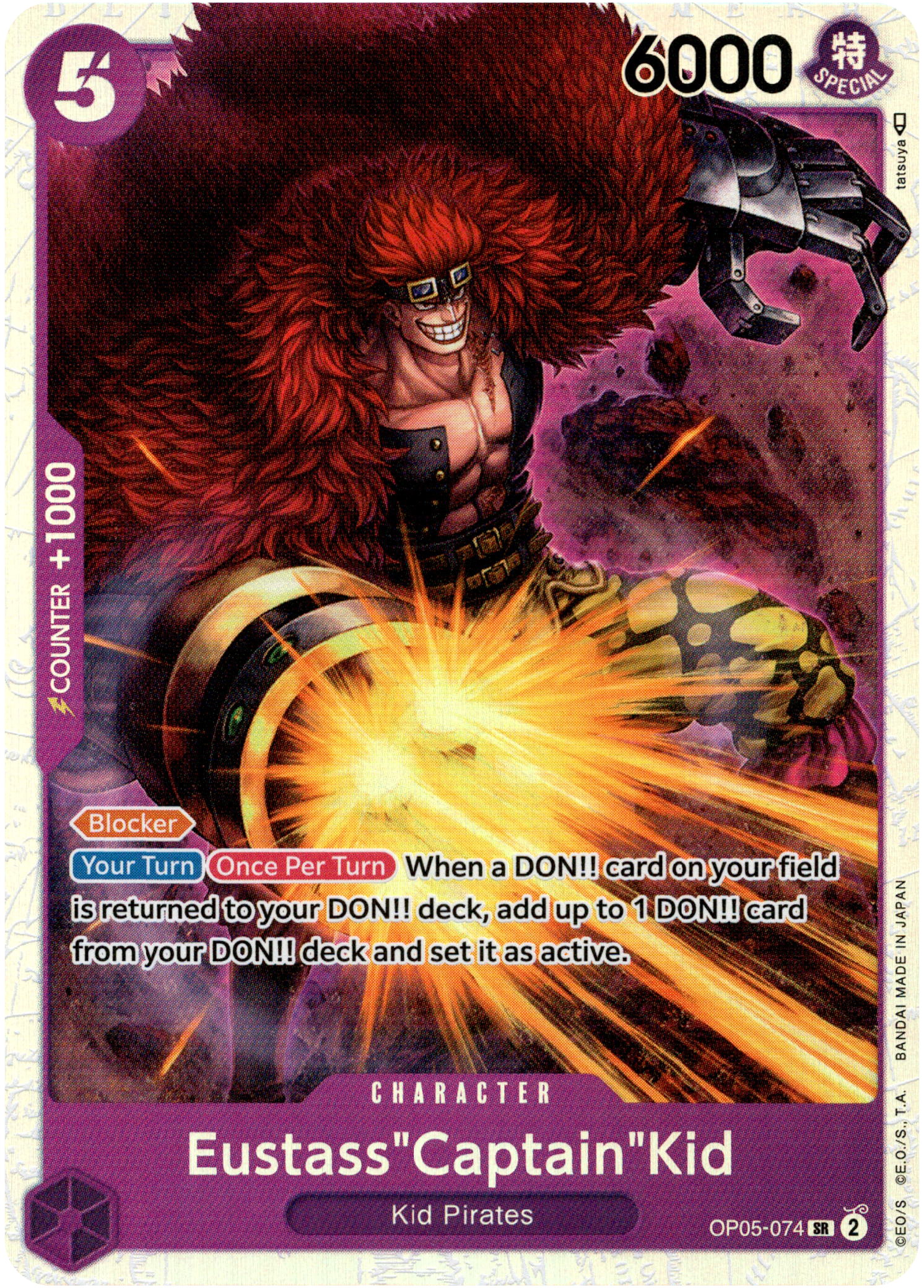 Eustass"Captain"Kid - OP05-074 - Awakening of the New Era - Foil - Card Cavern