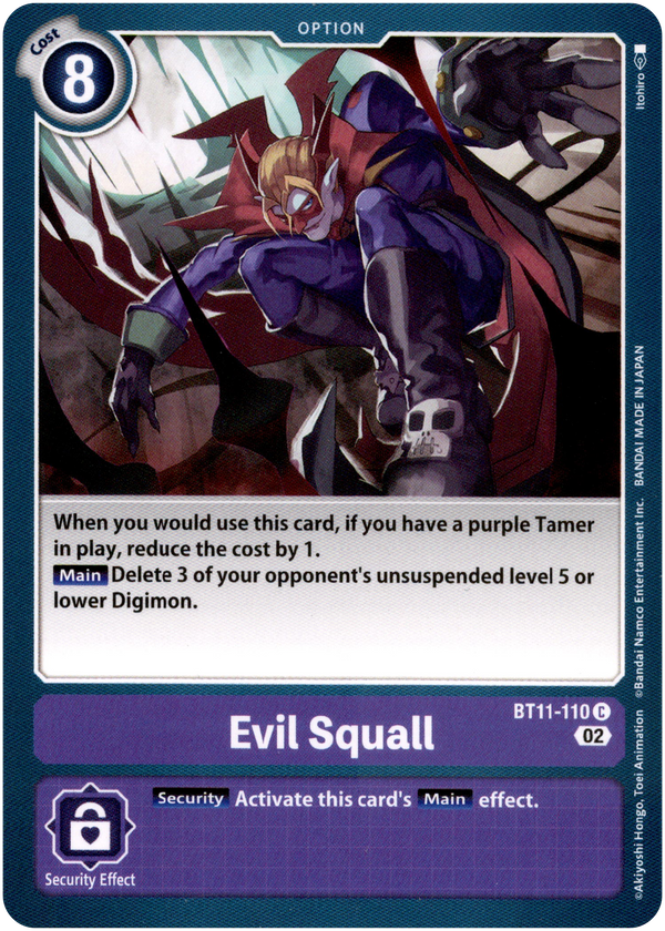 Evil Squall - BT11-110 C - Dimensional Phase - Card Cavern
