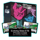 Evolving Skies ETB - Sylveon, Espeon, Glaceon, & Vaporeon - Sleeves and Deck Box Pokemon TCG Live Code - Card Cavern