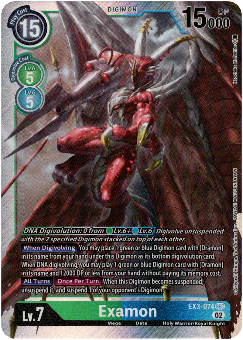 Examon - EX3-074 SEC - Draconic Roar - Foil – Card Cavern Trading Cards ...