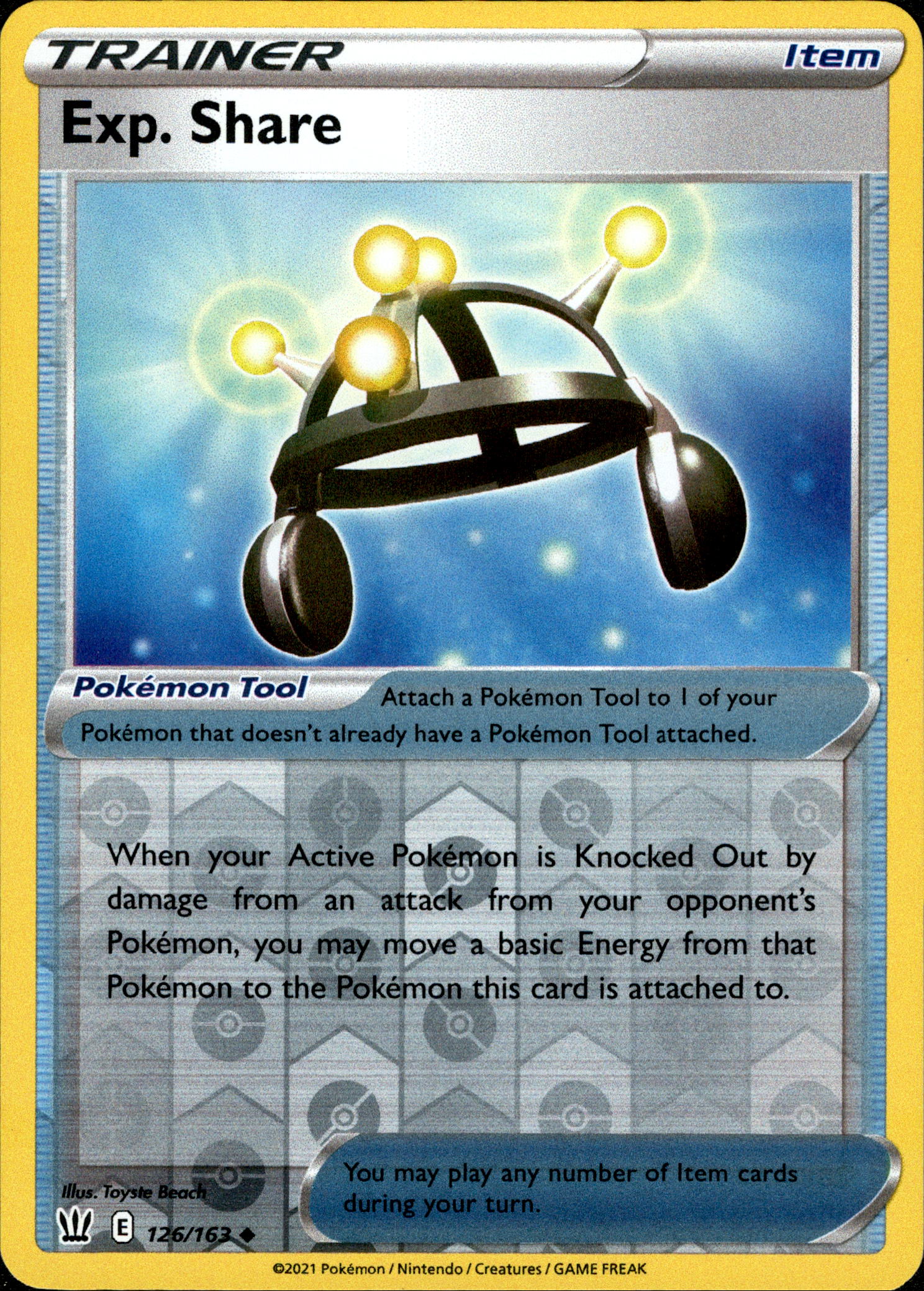 Exp. Share - 126/163 - Battle Styles - Reverse Holo - Card Cavern