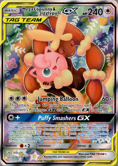 Mega Lopunny & Jigglypuff GX Alternate Art - 226/236 - Cosmic Eclipse - Holo - Card Cavern