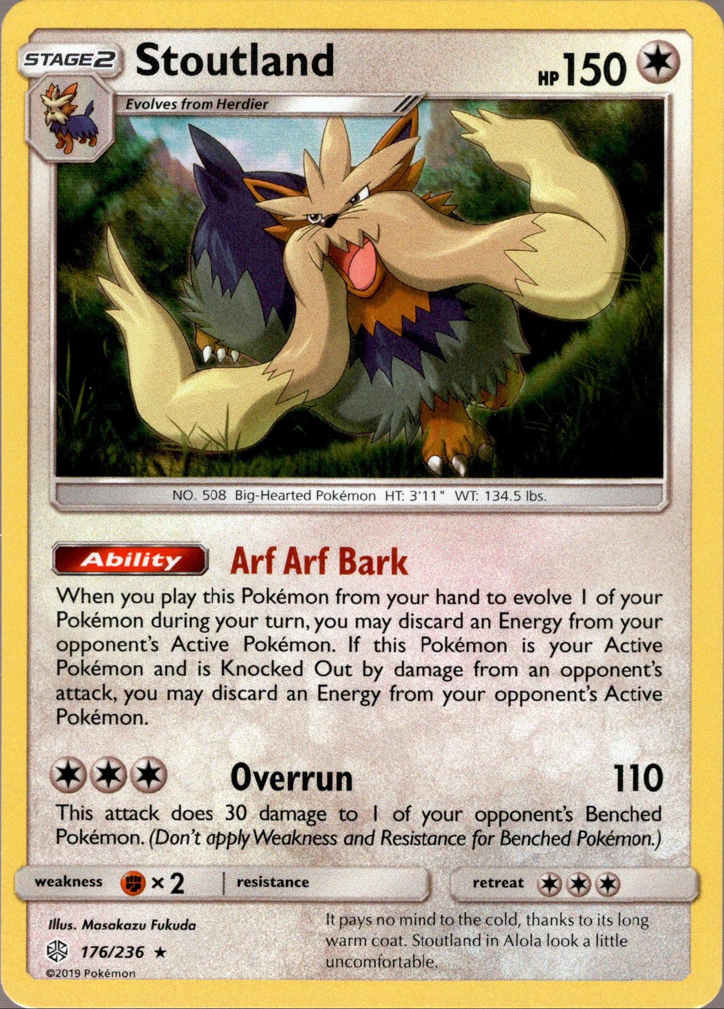 Stoutland - 176/236 - Cosmic Eclipse - Holo - Card Cavern