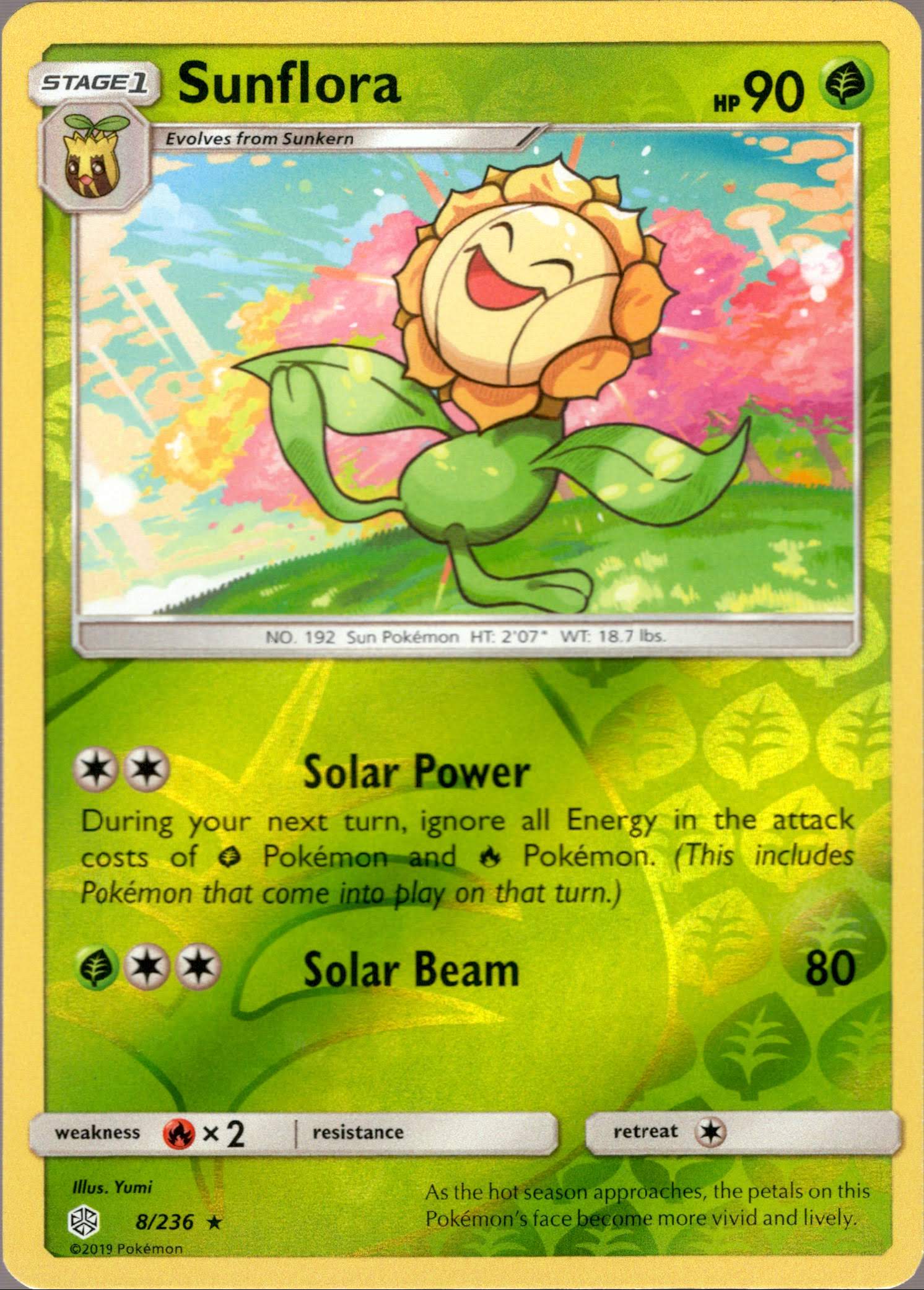 Sunflora - 8/236 - Cosmic Eclipse - Reverse Holo - Card Cavern