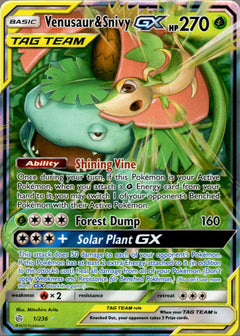 Venusaur & Snivy GX - 1/236 - Cosmic Eclipse - Holo - Card Cavern
