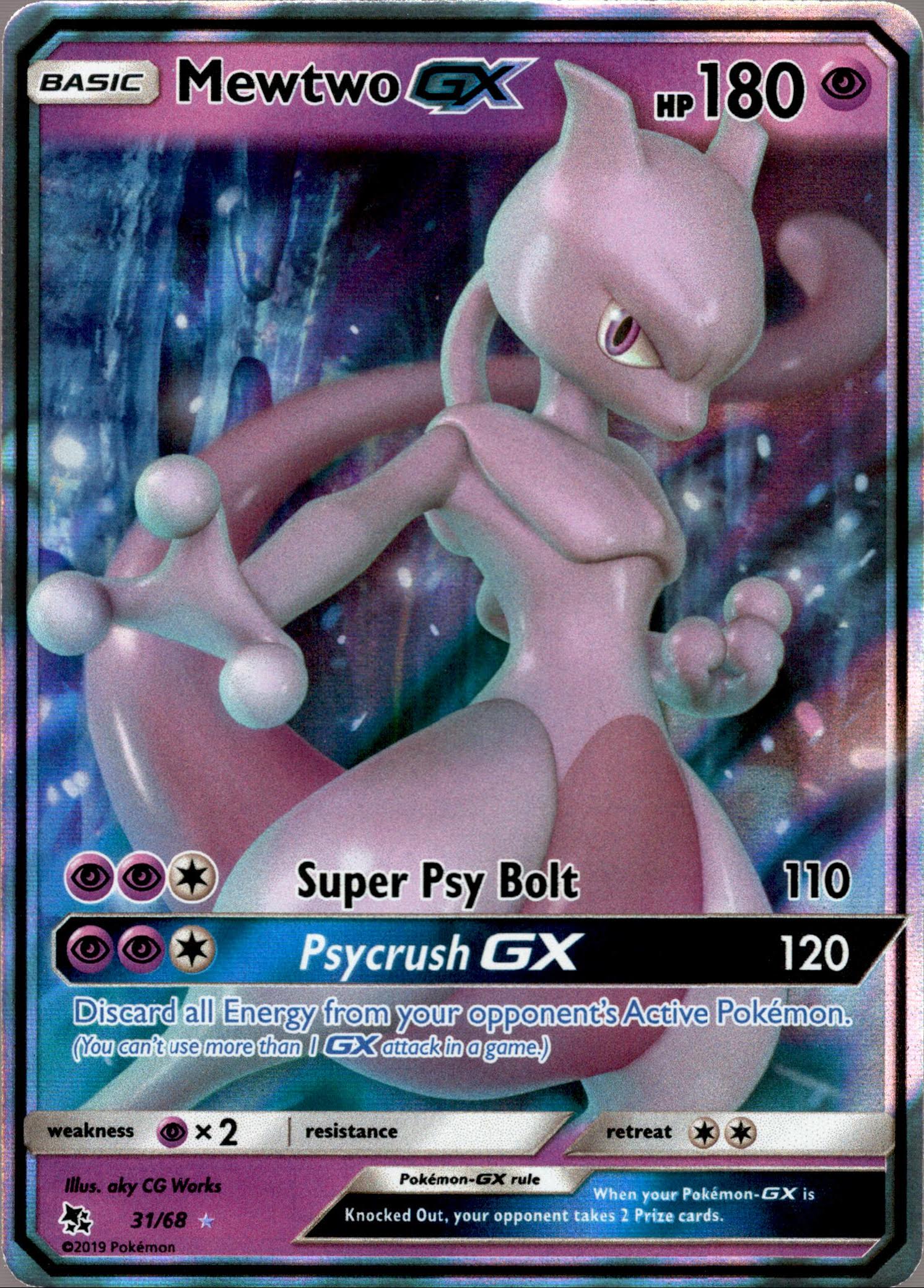 Mewtwo GX - 31/68 - Hidden Fates - Holo - Card Cavern