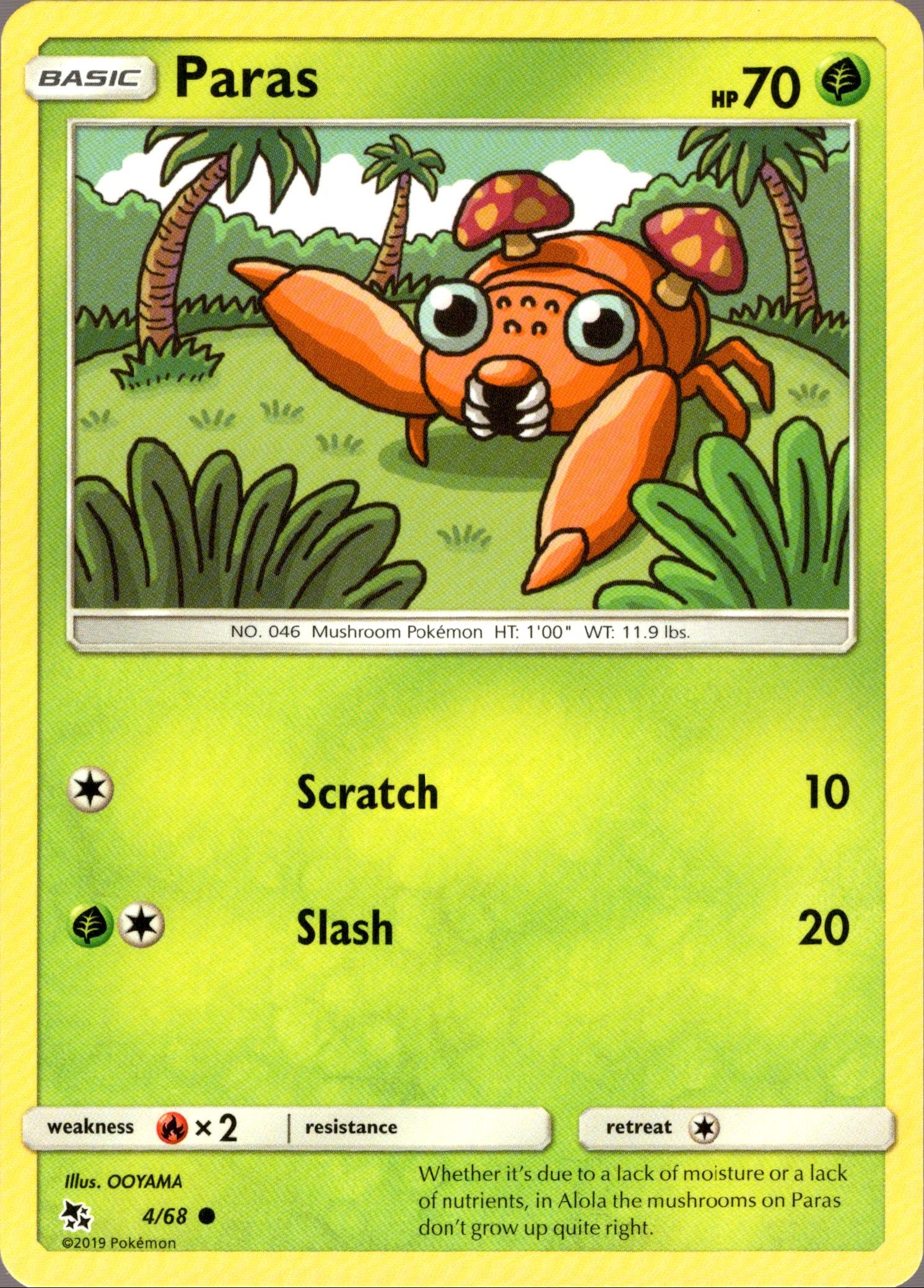 Paras - 4/68 - Hidden Fates - Card Cavern
