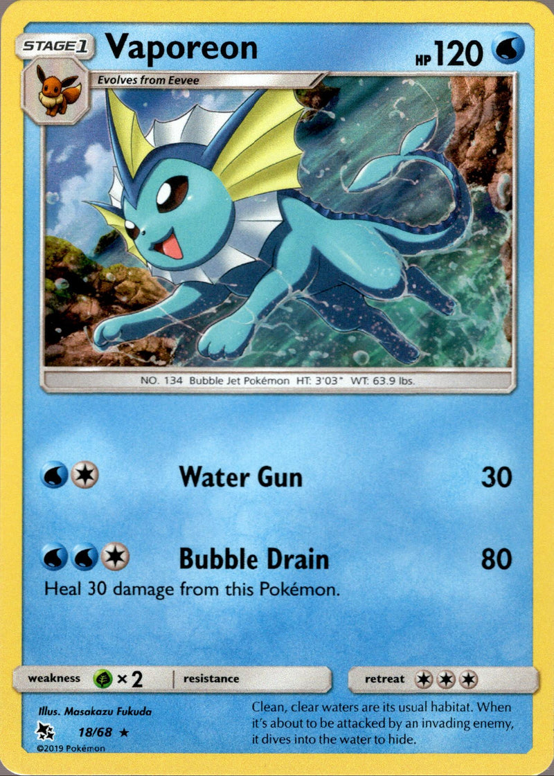 Vaporeon - 18/68 - Hidden Fates