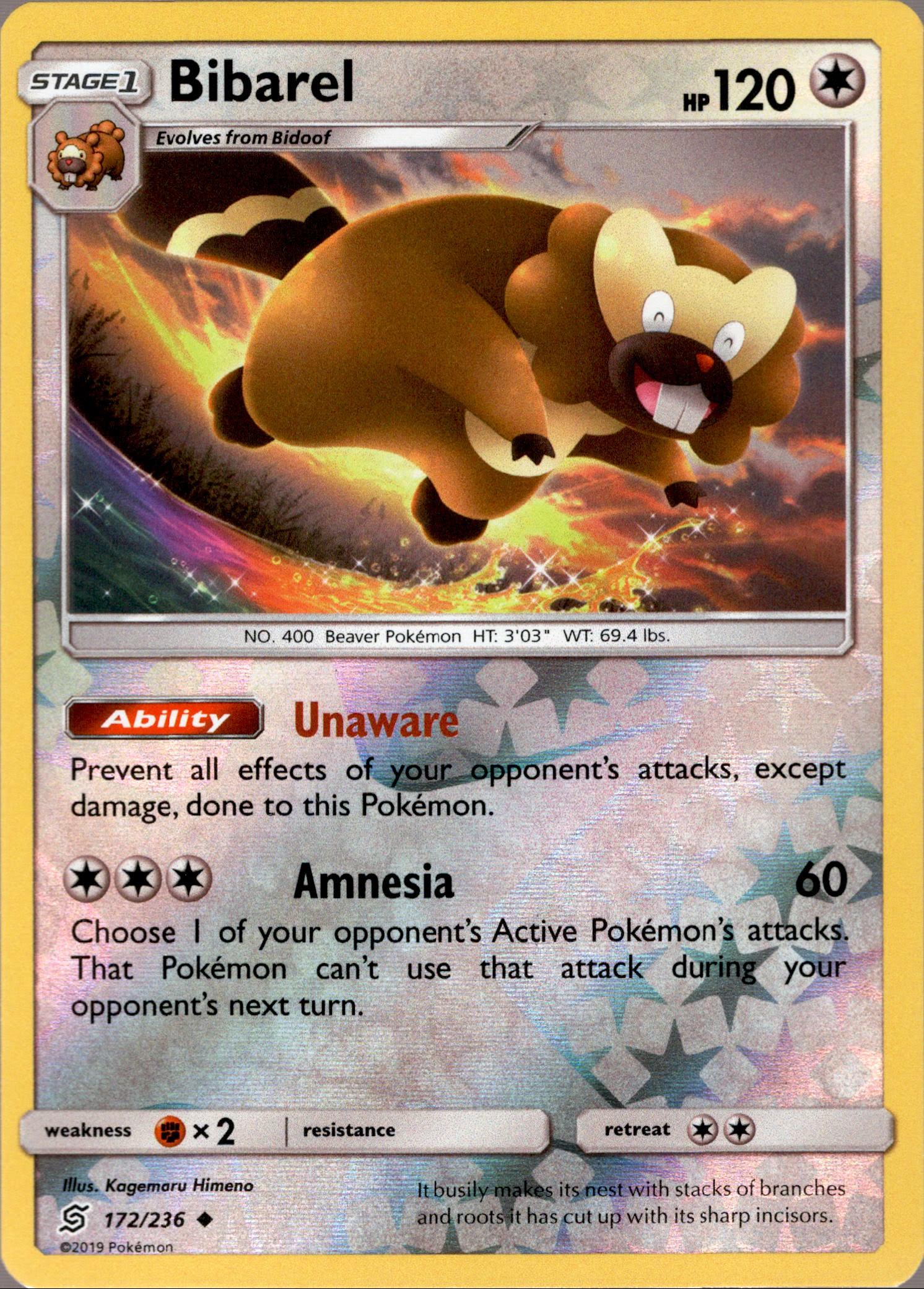 Bibarel - 172/236 - Unified Minds - Reverse Holo - Card Cavern