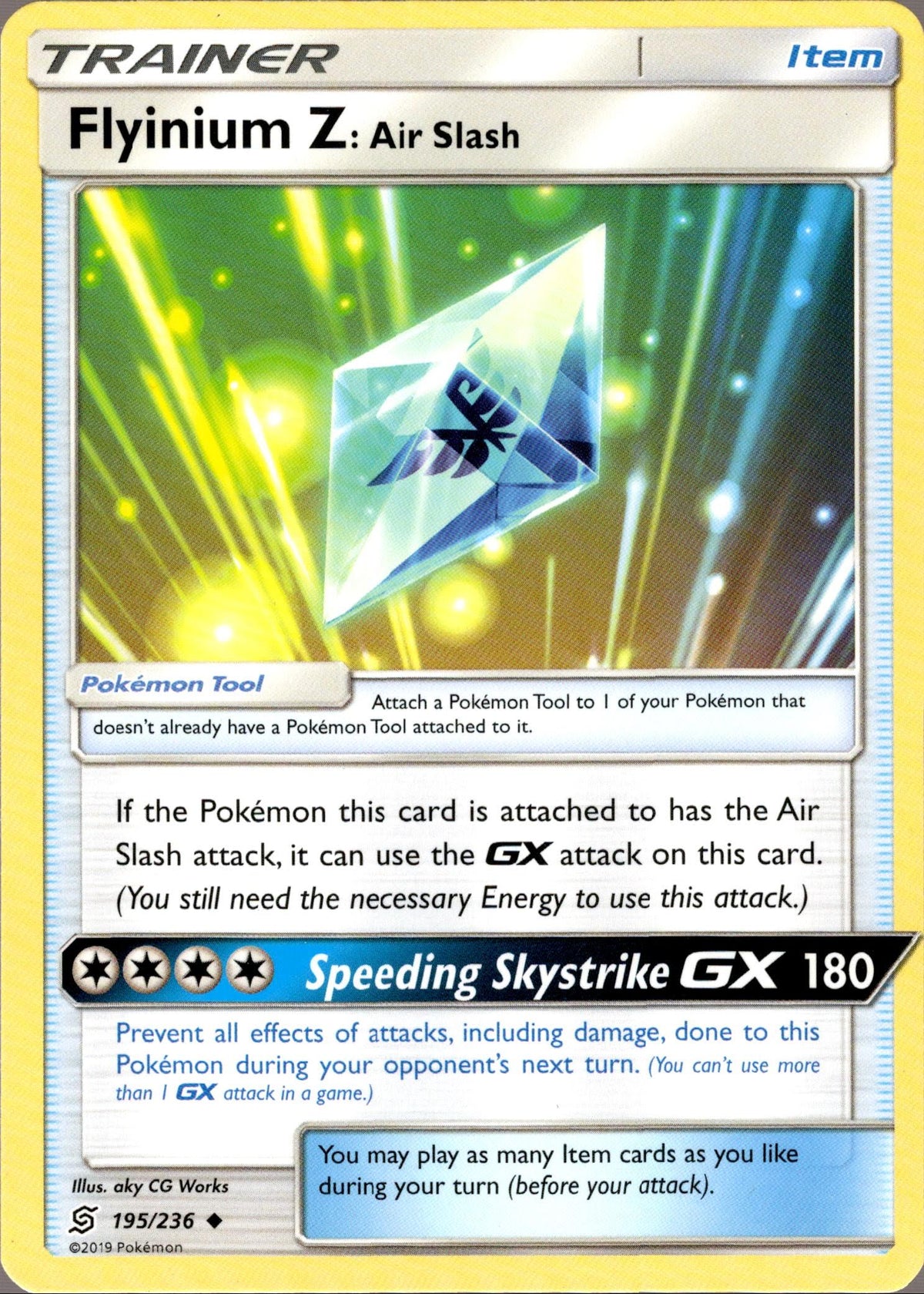Flyinium Z: Air Slash - 195/236 - Unified Minds - Card Cavern