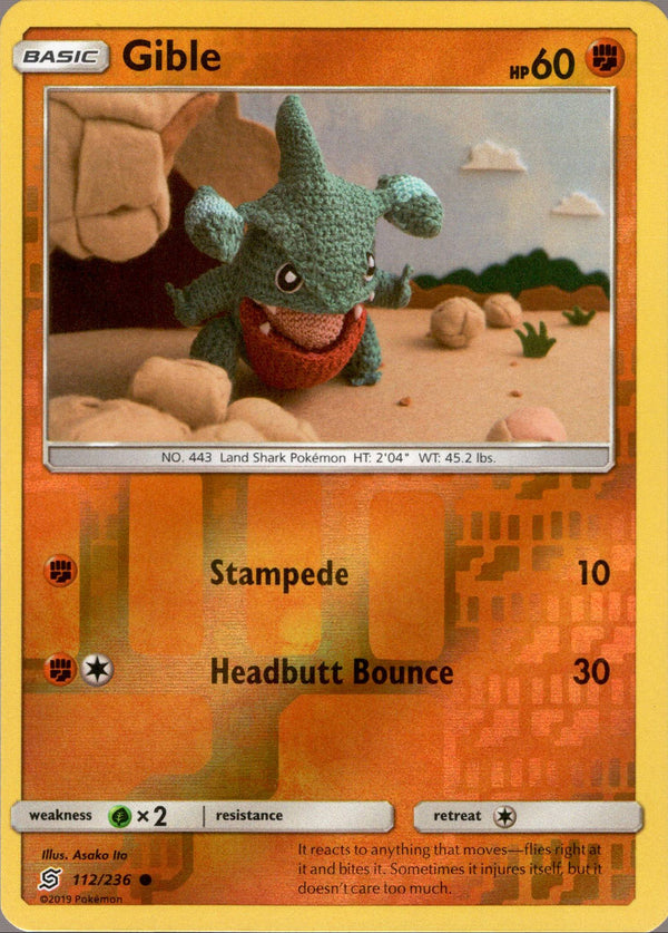 Gible - 112/236 - Unified Minds - Reverse Holo - Card Cavern