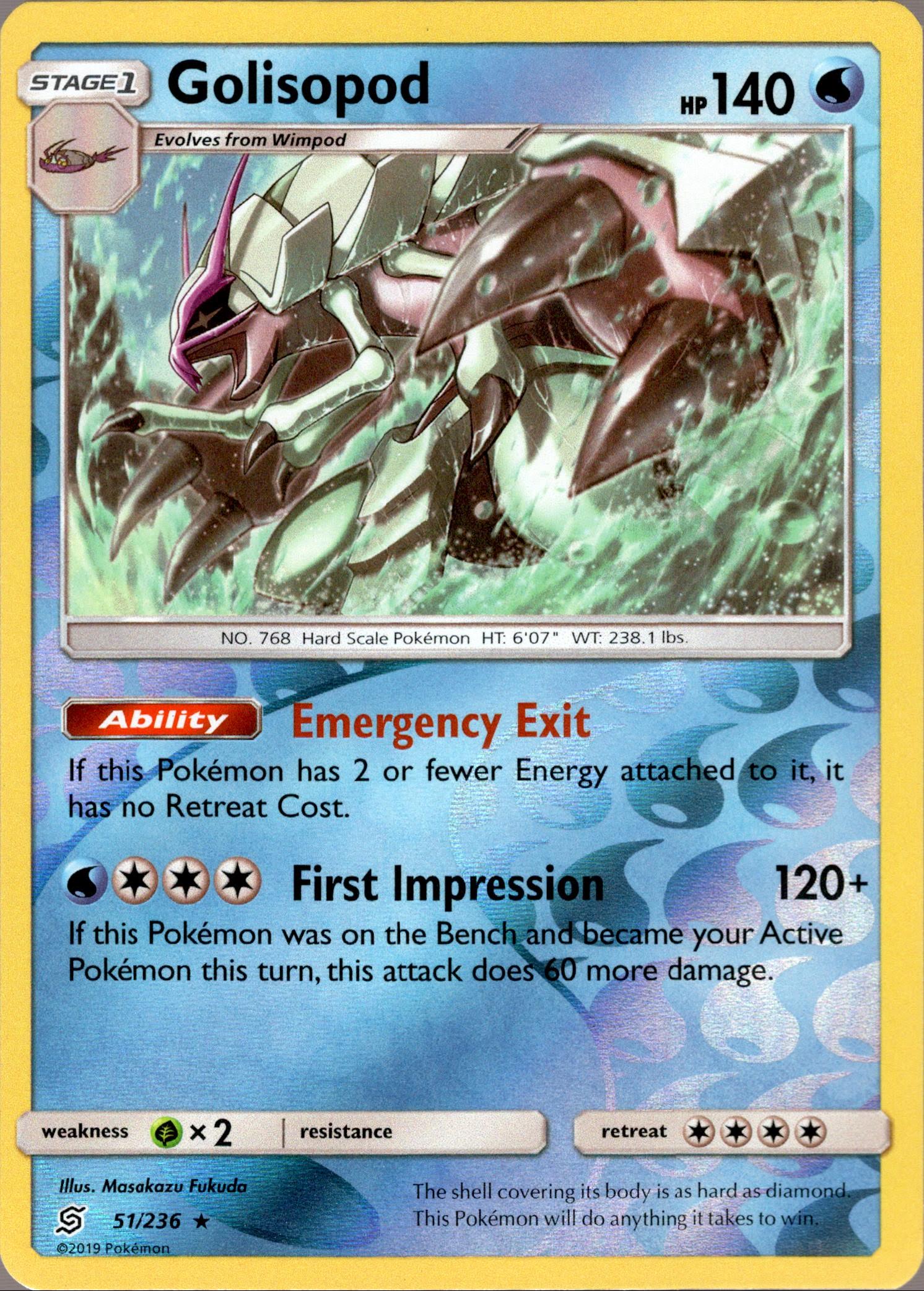 Golisopod - 51/236 - Unified Minds - Reverse Holo - Card Cavern