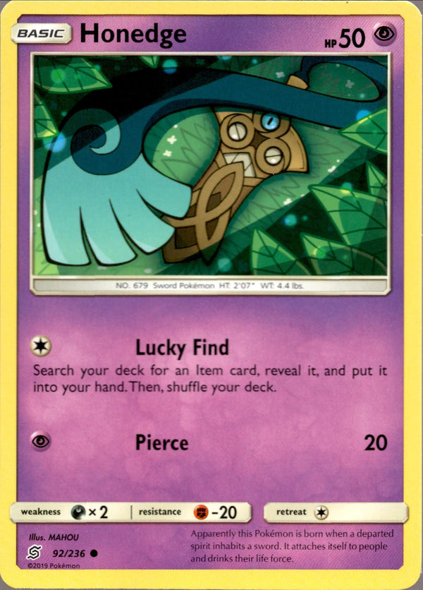 pokemon honedge card Honedge - 92/236