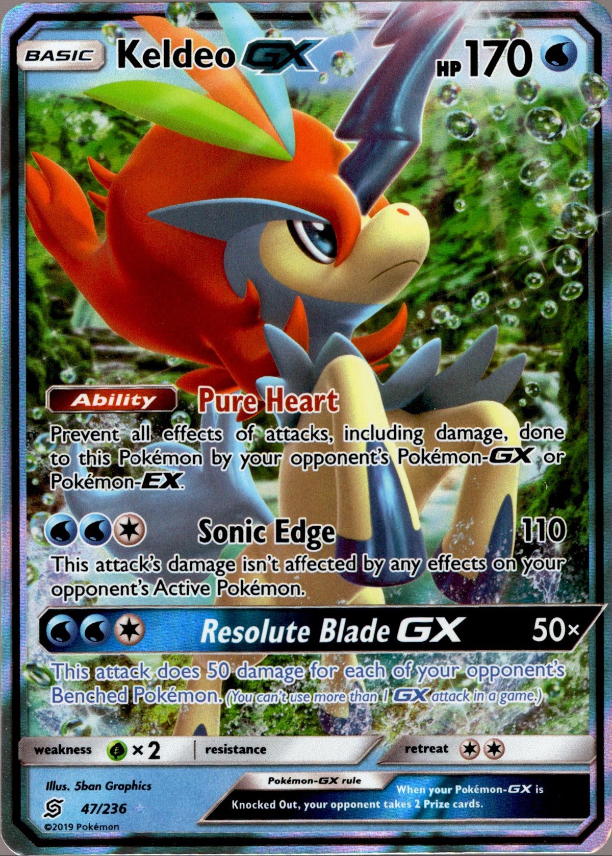 Keldeo GX - 47/236 - Unified Minds - Holo - Card Cavern