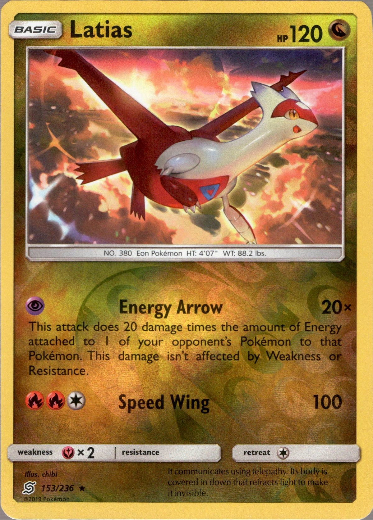 Latias - 153/236 - Unified Minds - Reverse Holo - Card Cavern