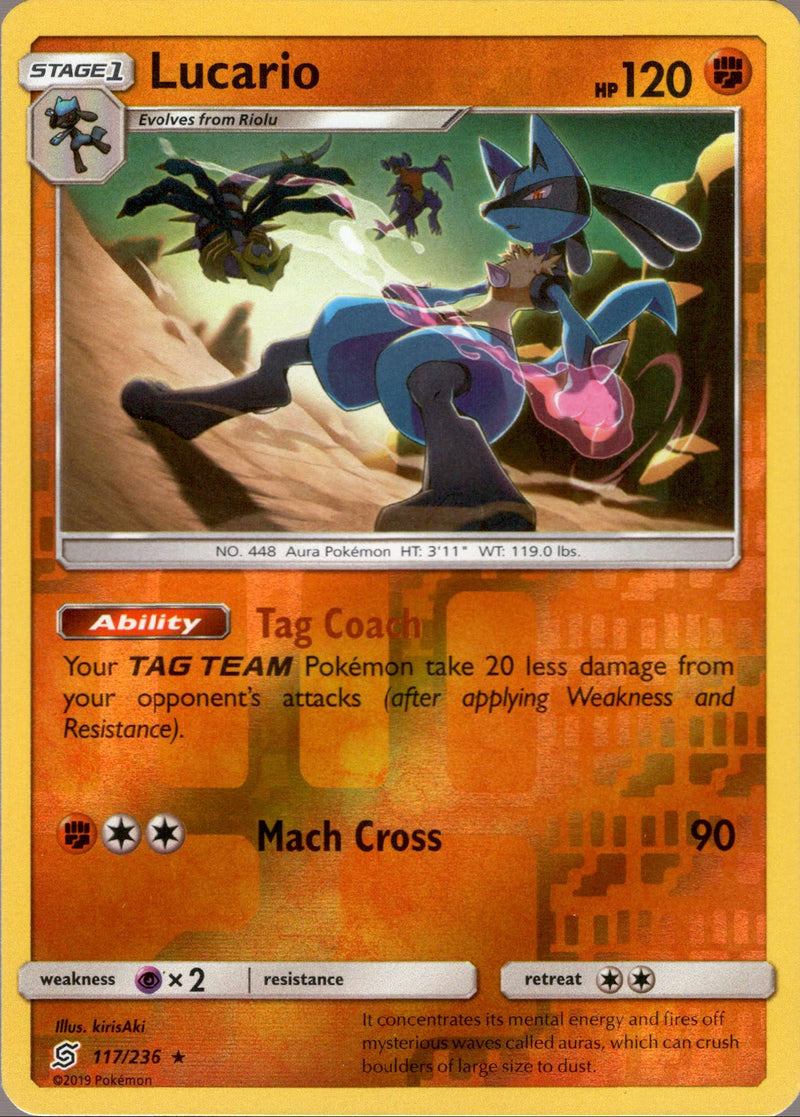 Lucario - 117/236 - Unified Minds - Reverse Holo - Card Cavern