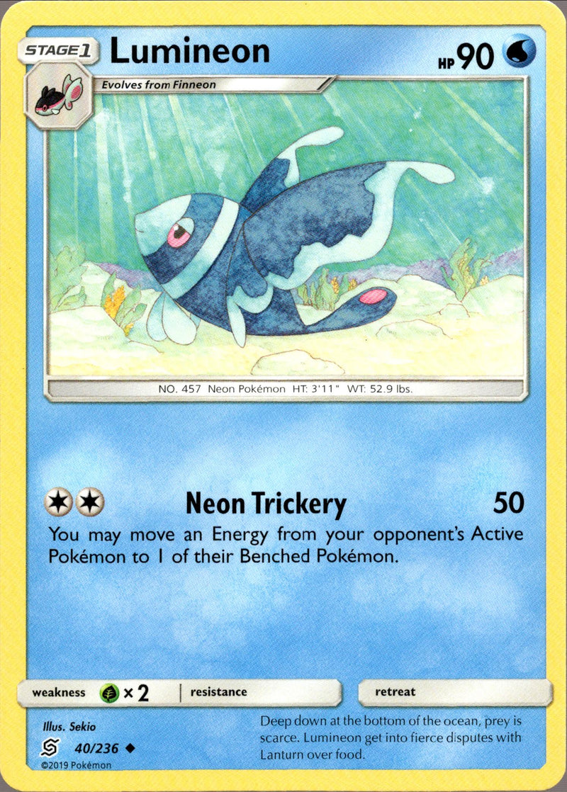 pokemon lumineon card Lumineon - 40/236