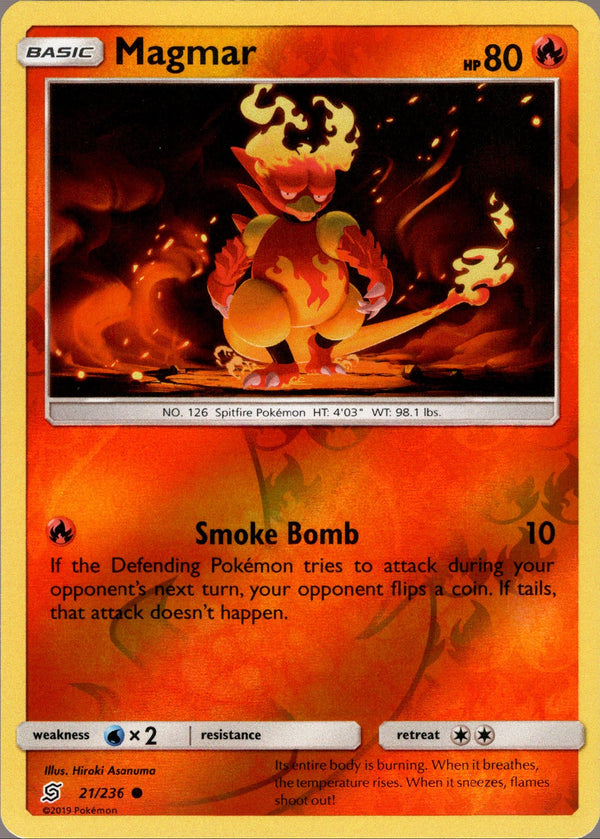 Magmar - 21/236 - Unified Minds - Reverse Holo - Card Cavern