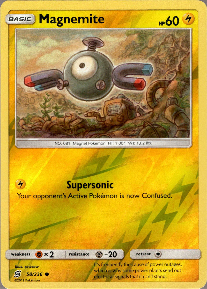 Magnemite - 58/236 - Unified Minds - Reverse Holo - Card Cavern