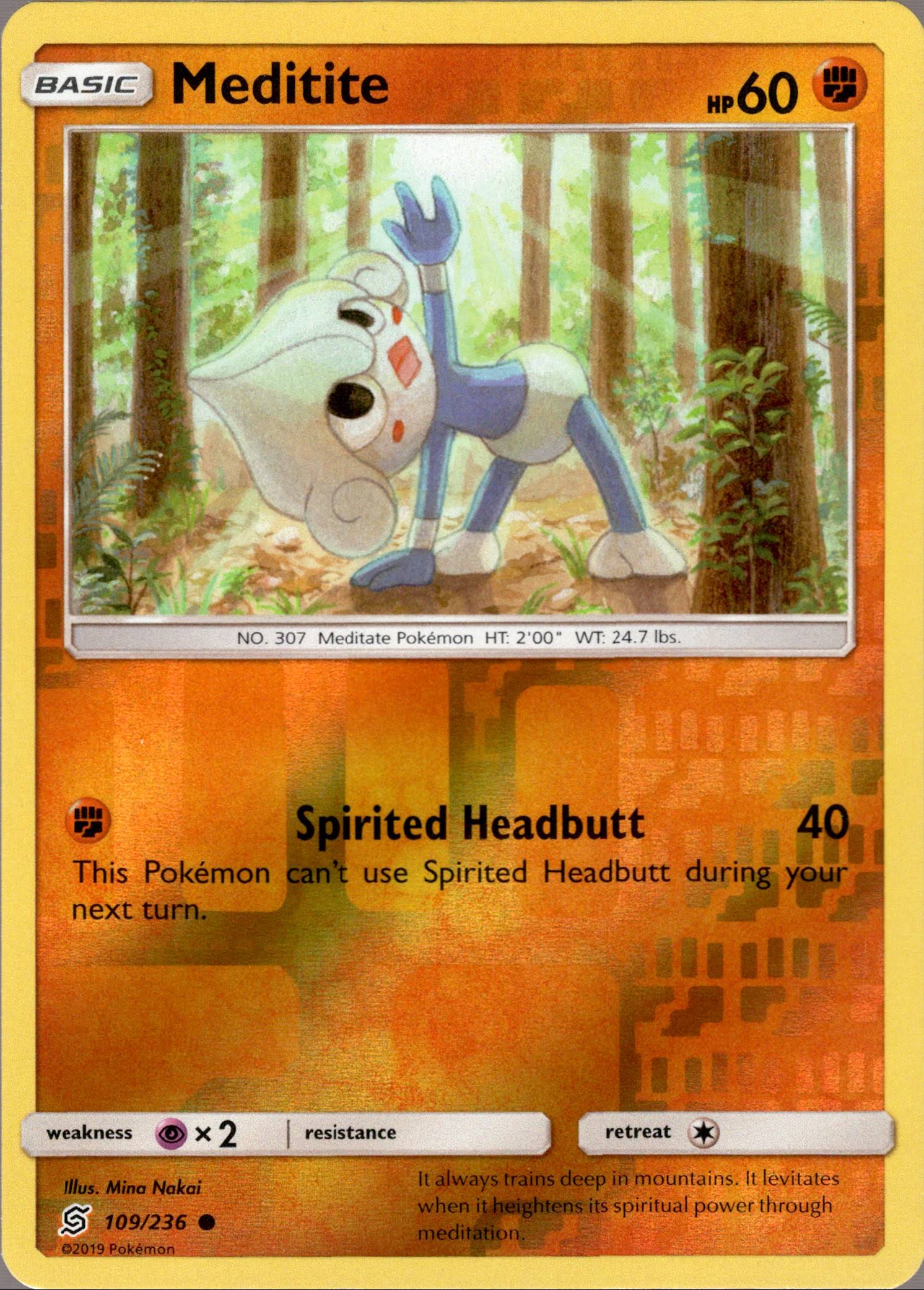 Meditite - 109/236 - Unified Minds - Reverse Holo - Card Cavern