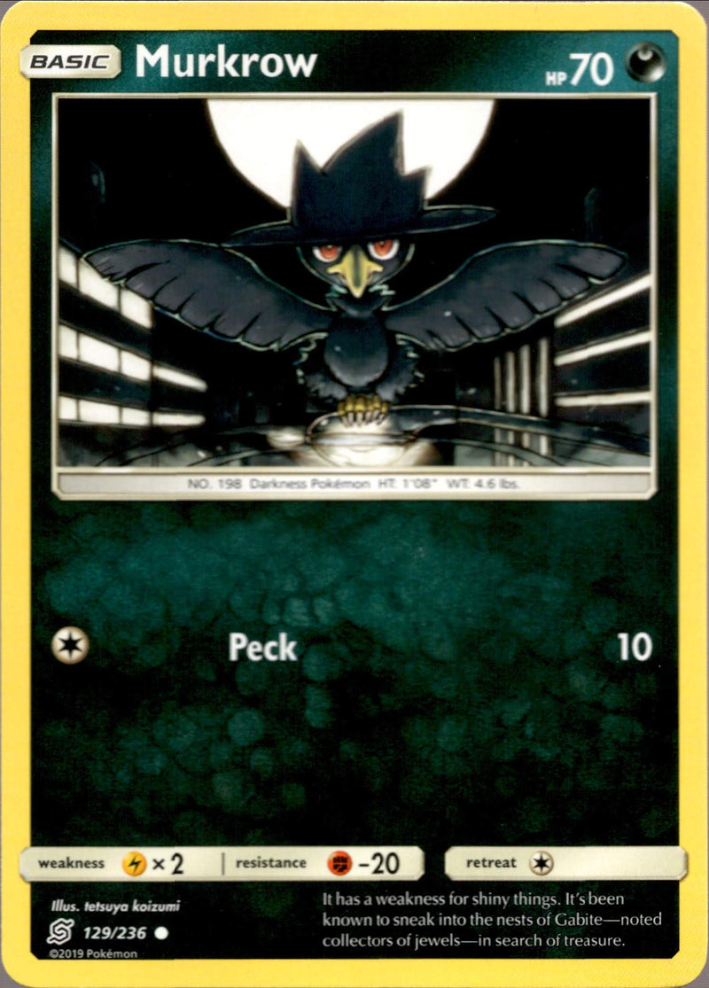 Murkrow (129/236) [Sun & Moon: Unified Minds] Near Mint Reverse Holofoil