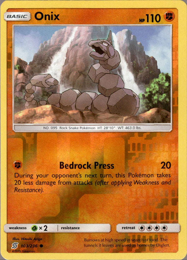 Onix - 103/236 - Unified Minds - Reverse Holo - Card Cavern