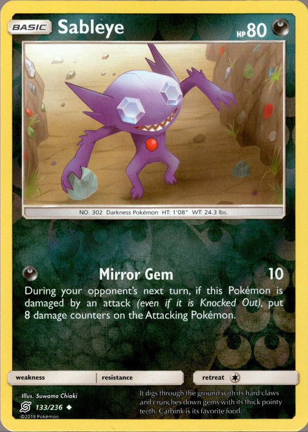 Sableye - 133/236 - Unified Minds - Reverse Holo - Card Cavern