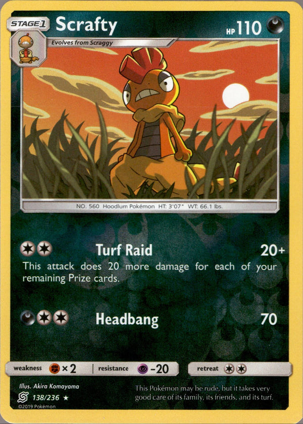 Scrafty - 138/236 - Unified Minds - Reverse Holo - Card Cavern