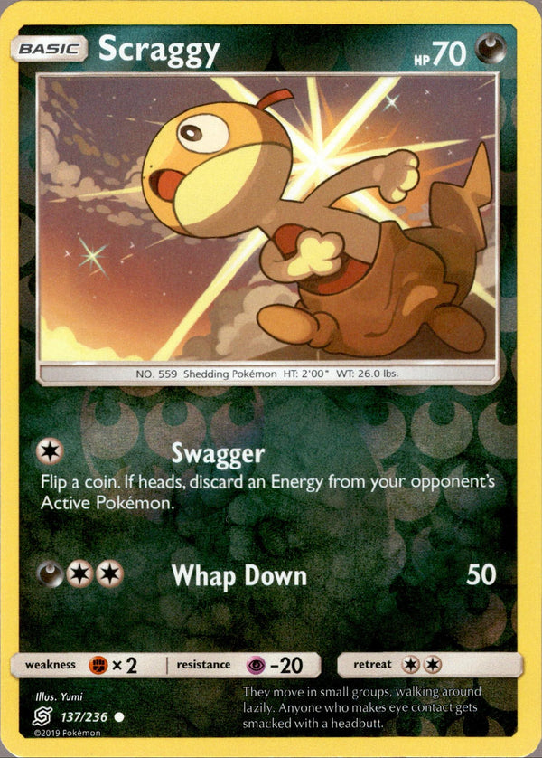 Scraggy - 137/236 - Unified Minds - Reverse Holo - Card Cavern