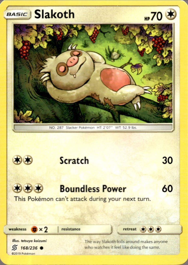 Pokemon Single Card Sun and Moon - Unified Minds - 168/236 : Slakoth Pokemon Single Card Sun and Moon - Unified Minds - 168/236 : Slakoth