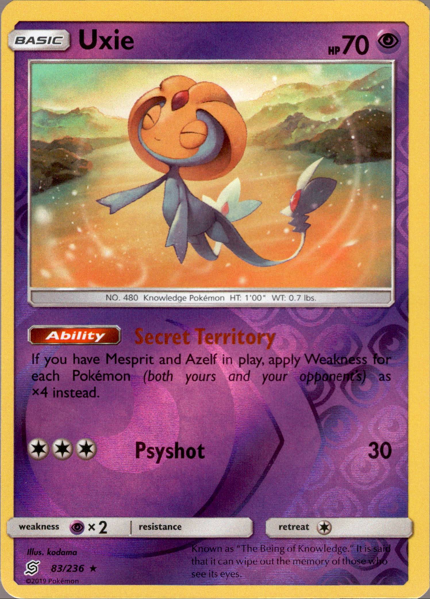 Uxie - 83/236 - Unified Minds - Reverse Holo - Card Cavern